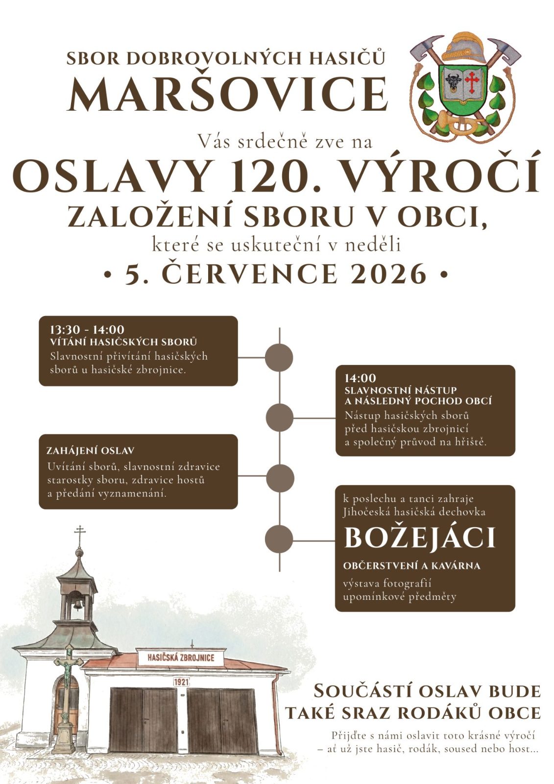 Oslavy 120 let SDH + rodáci Maršovice 2026