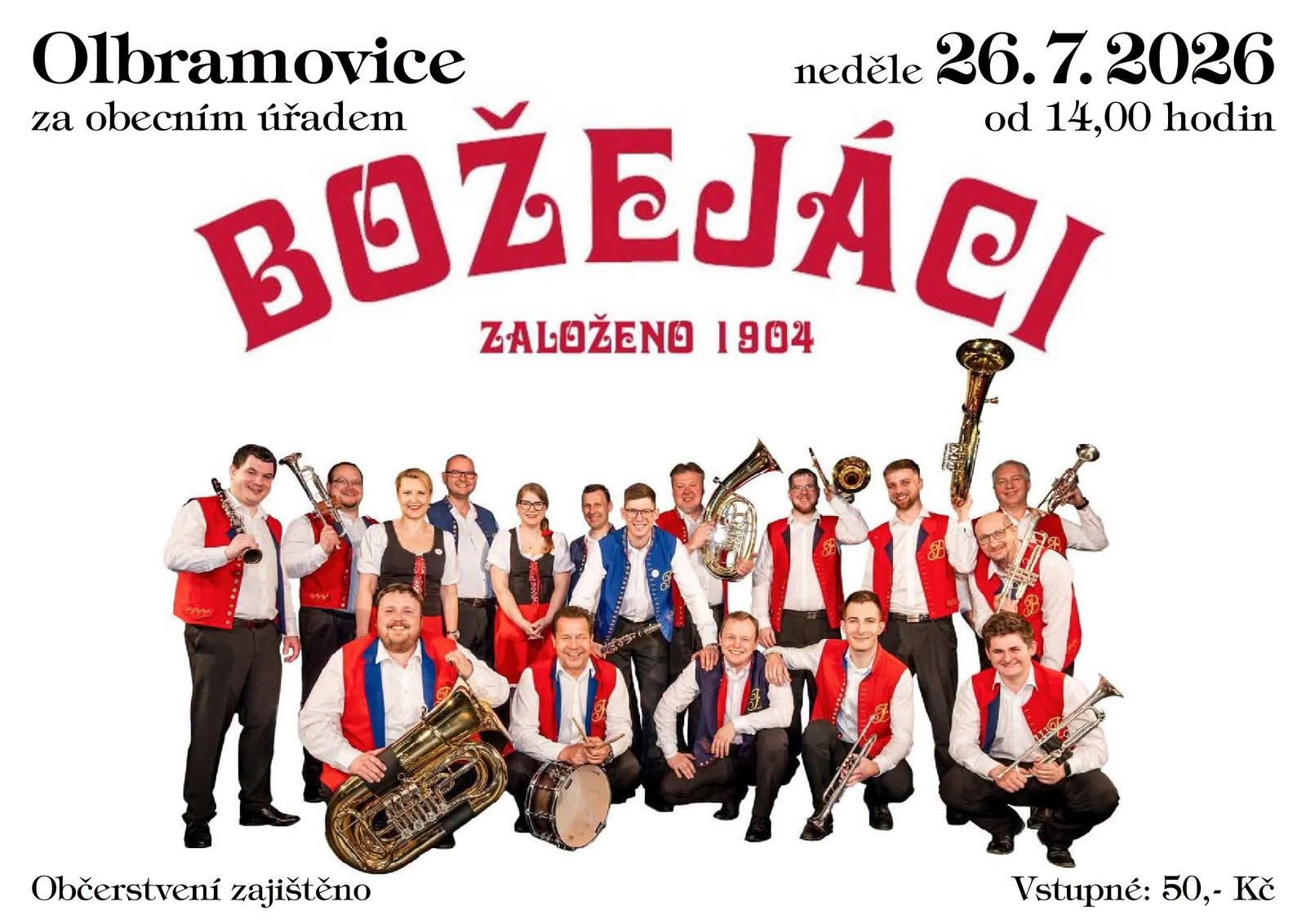 Koncert Božejáků v Olbramovicích