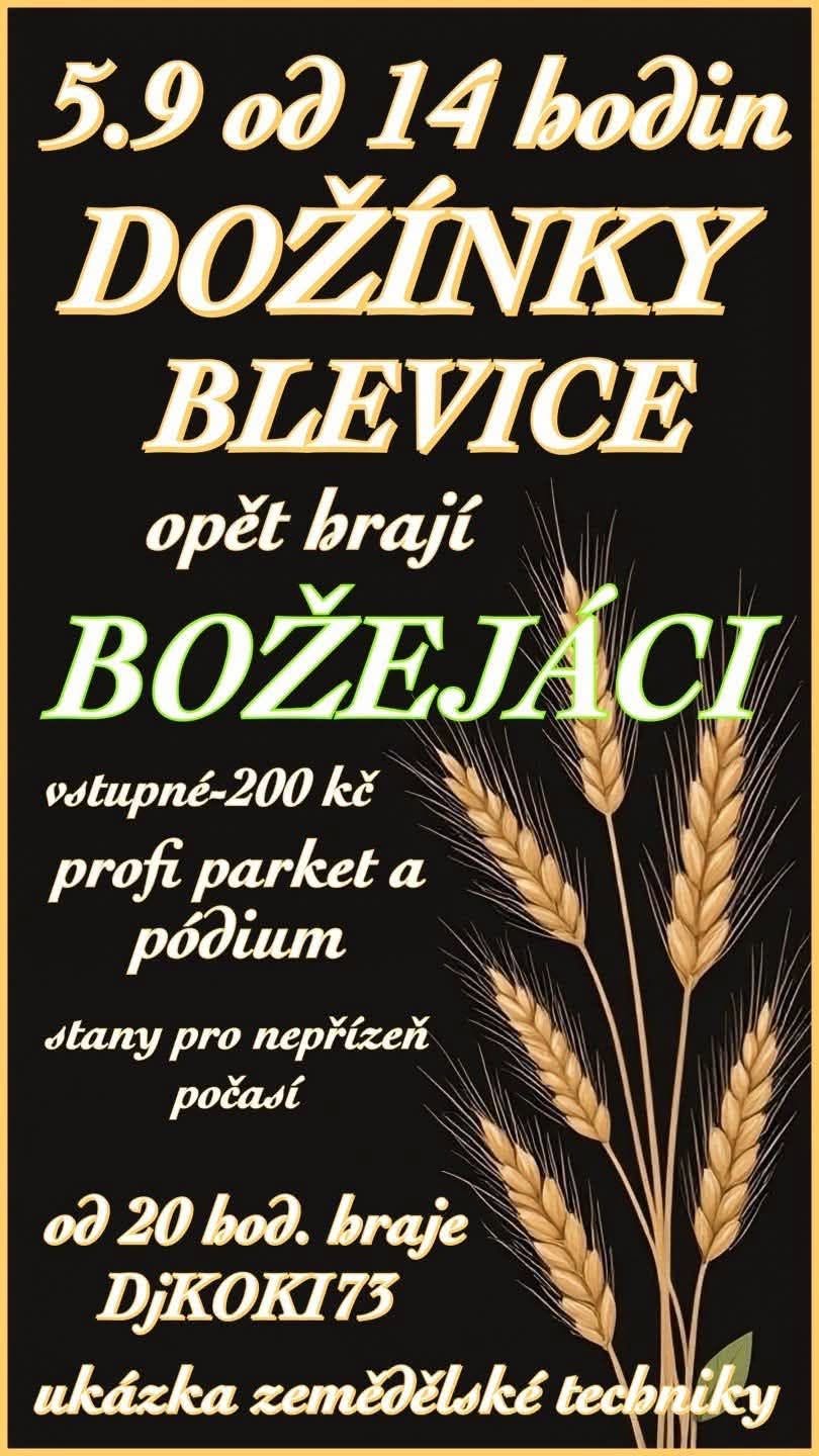 Dožínky Blevice 2026