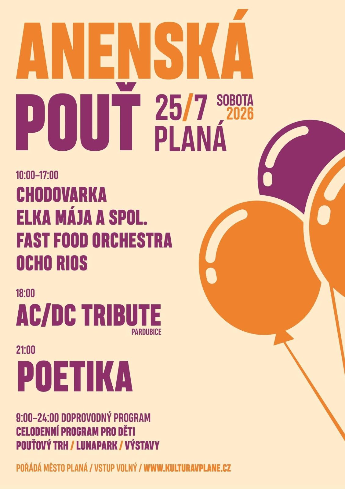 Anenská pouť Planá 2026