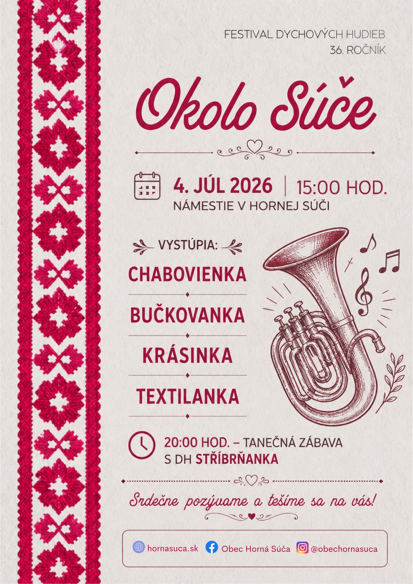 Festival dychových hudieb "Okolo Súče"