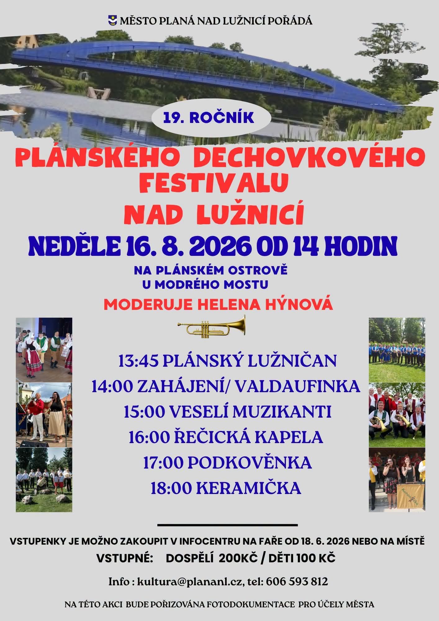 19. Plánský dechovkový festival Nad Lužnicí 2026