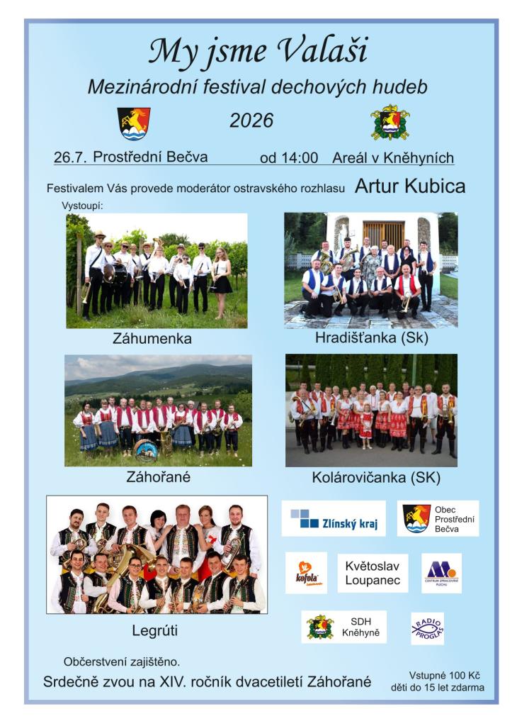 Festival My jsme Valaši 2026, Prostřední Bečva