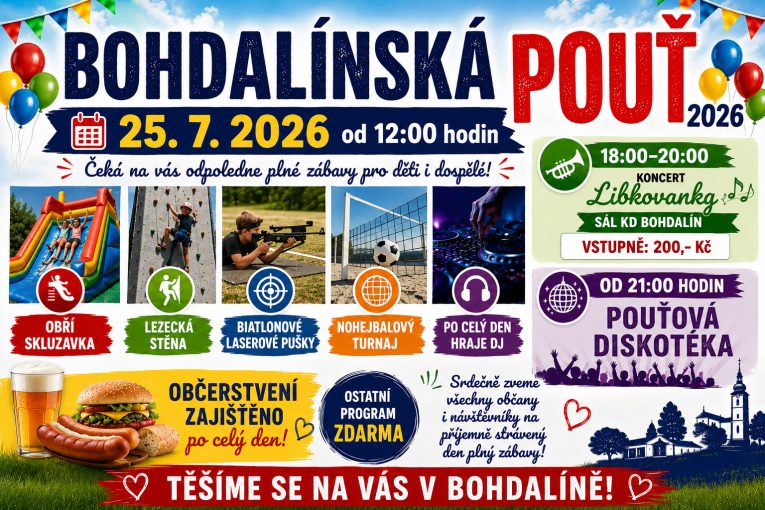Pouťový koncert - Bohdalínská pouť 2026