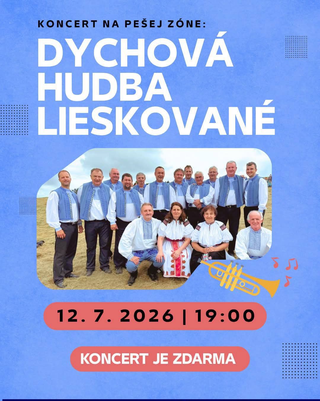 Koncert dychovky v Hlohovci