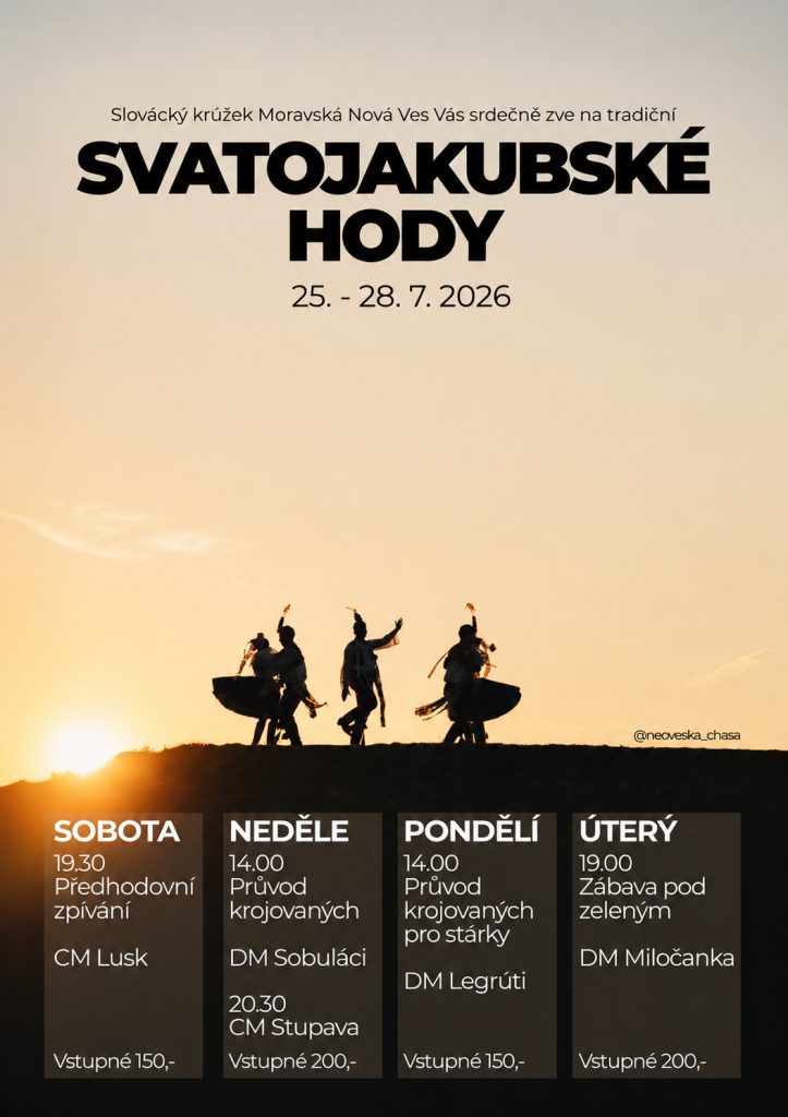 Svatojakubské hody Moravská nová Ves 2026, úterý
