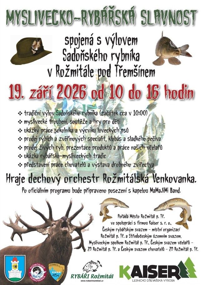 Myslivecko-rybářská slavnost v Rožmitále pod Třemšínem