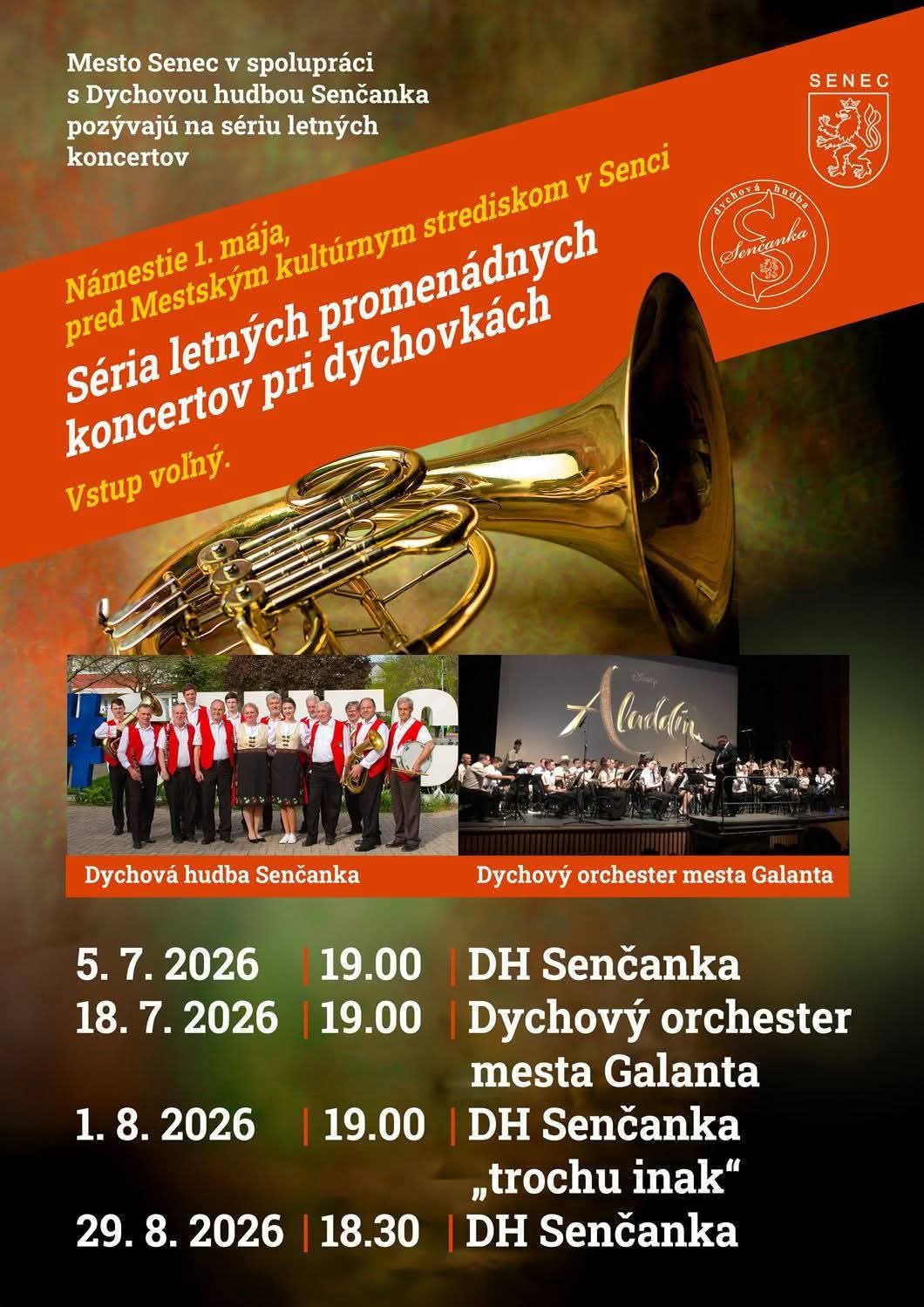 Letný promenádny koncert v Senci