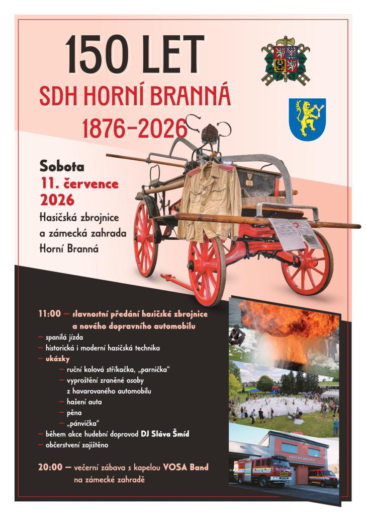 150 let hasičů SDH Horní Branná