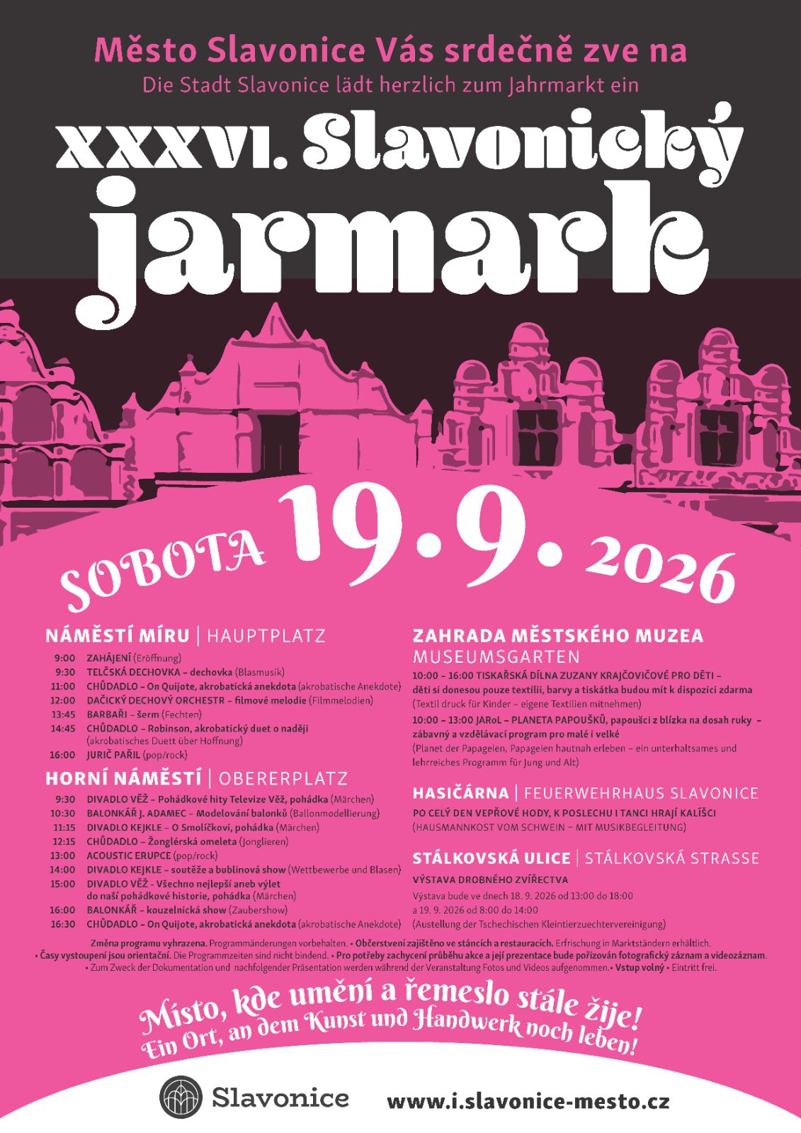 36. Slavonický jarmark 2026