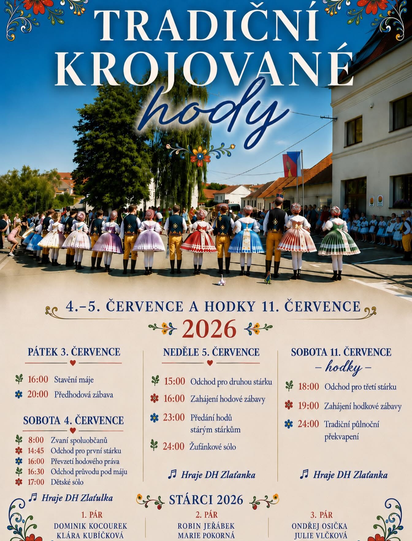 Tradiční krojované hody Zaječí 2026, neděle